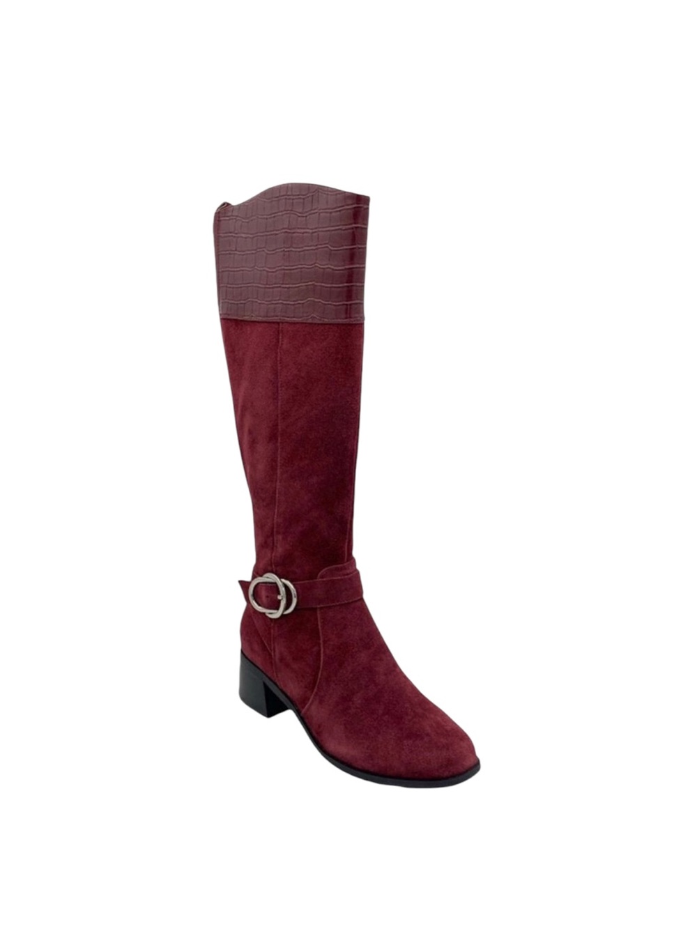 Marc Fisher Burgundy Suede Knee High Boots
